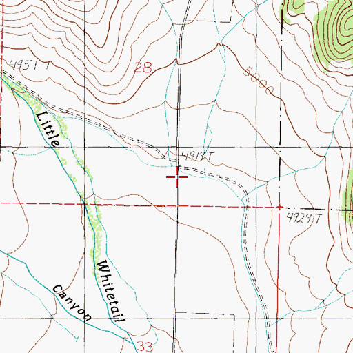 Topographic Map of Basin (historical), MT