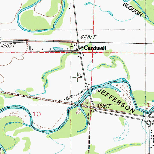 Topographic Map of Cardwell School, MT