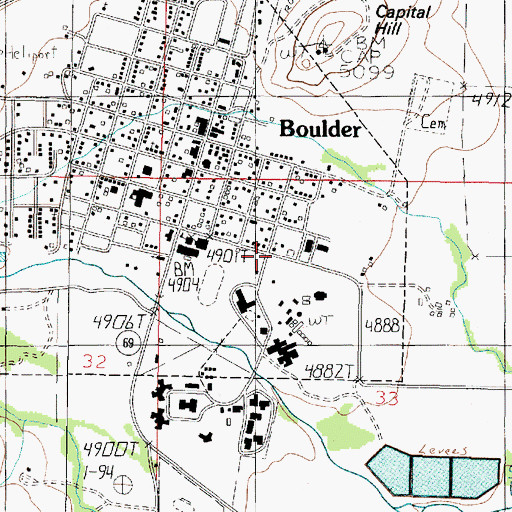 Topographic Map of Saint Catherine Catholic Church, MT