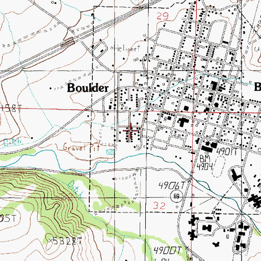 Topographic Map of The Church of Jesus Christ of Latter Day Saints, MT
