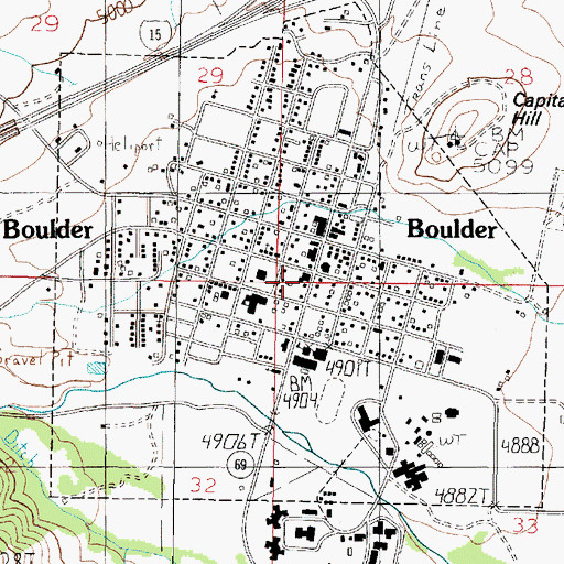 Topographic Map of Boulder Chiropractic Clinic, MT