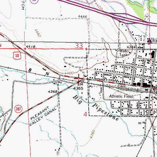 Topographic Map of Jefferson Valley Baptist Church, MT