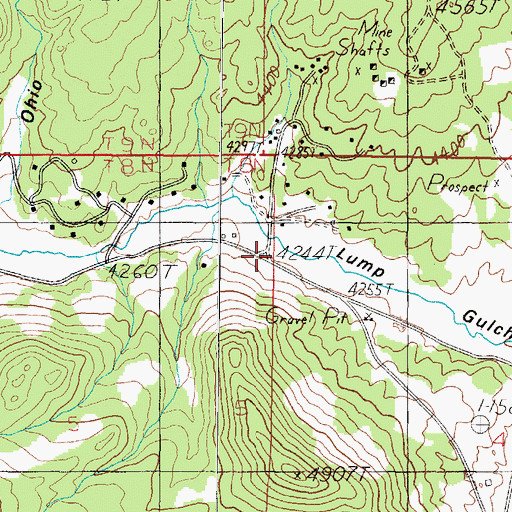 Topographic Map of Lump Post Office (historical), MT