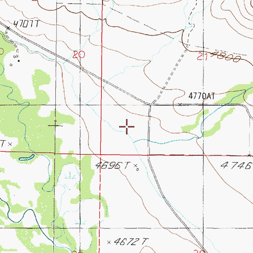 Topographic Map of Trotter Post Office (historical), MT