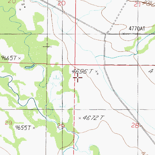 Topographic Map of Finn Post Office (historical), MT