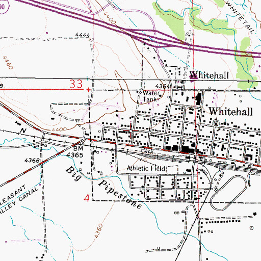 Topographic Map of Zion Lutheran Church, MT
