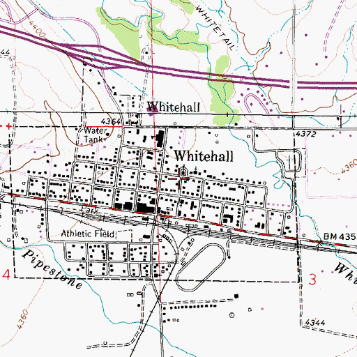 Topographic Map of Saint Teresa Catholic Church, MT