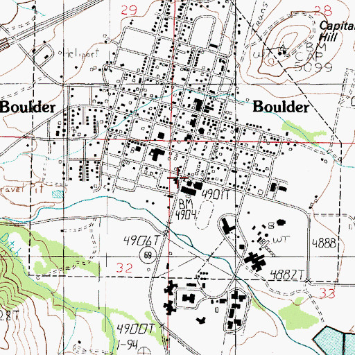 Topographic Map of Boulder Medical Clinic, MT
