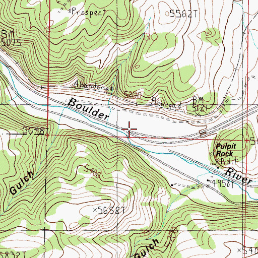 Topographic Map of Free Enterprise Health Mine and Campground, MT