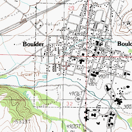 Topographic Map of Sunset Trailer Court, MT