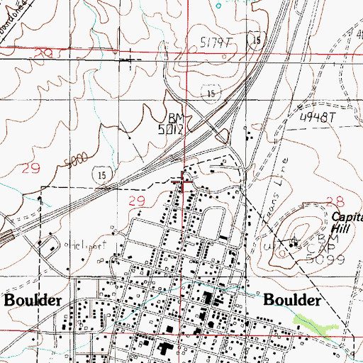 Topographic Map of RCRV Park, MT