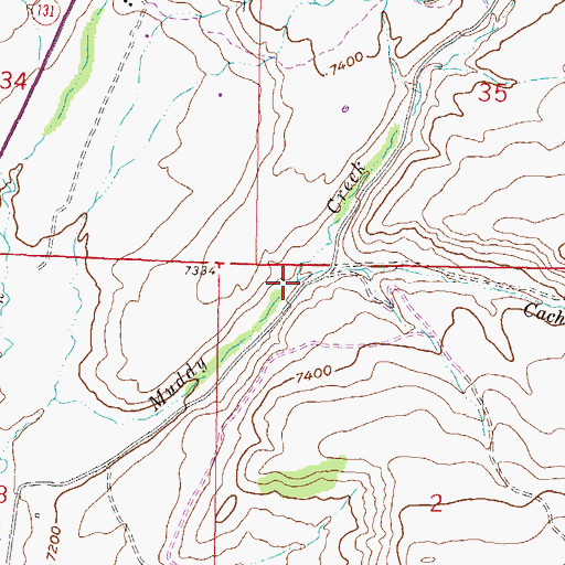 Topographic Map of Cache Creek, CO