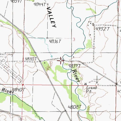 Topographic Map of Boulder River Bridge, MT