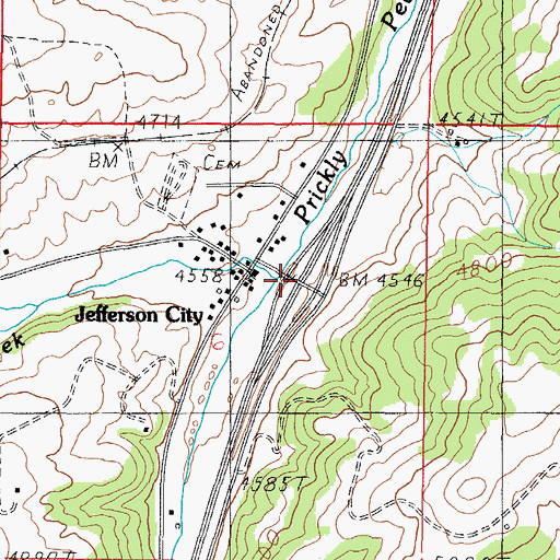 Topographic Map of Interchange 176, MT