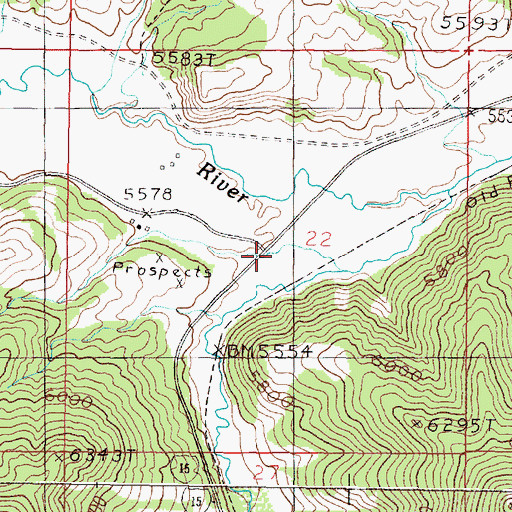 Topographic Map of Interchange 151, MT