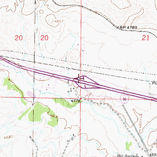 Topographic Map of Interchange 241, MT