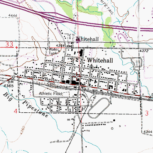 Topographic Map of La Casa Trailer Park, MT