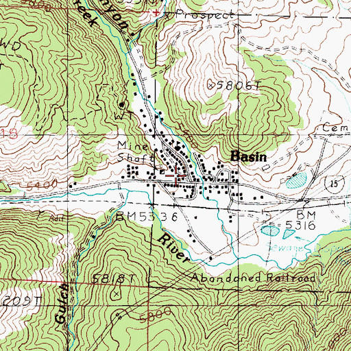 Topographic Map of Mining Country Historical Marker, MT