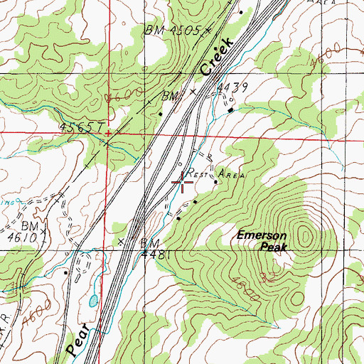 Topographic Map of Jefferson City Rest Area, MT