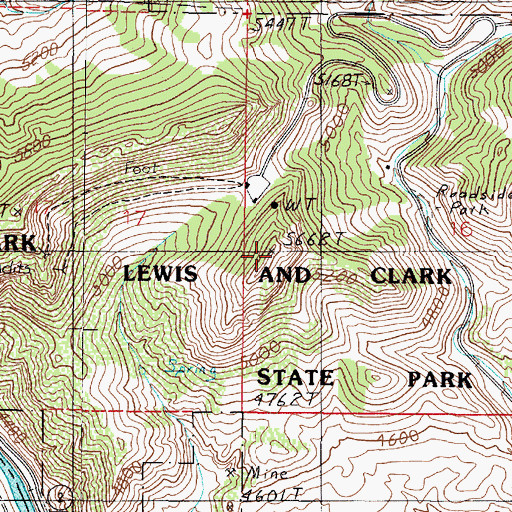 Topographic Map of Dolomite Knob, MT