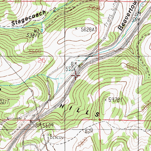 Topographic Map of Zenith (historical), MT