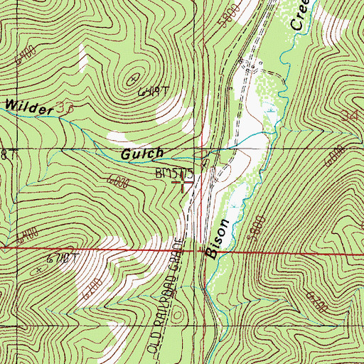 Topographic Map of Wilder (historical), MT