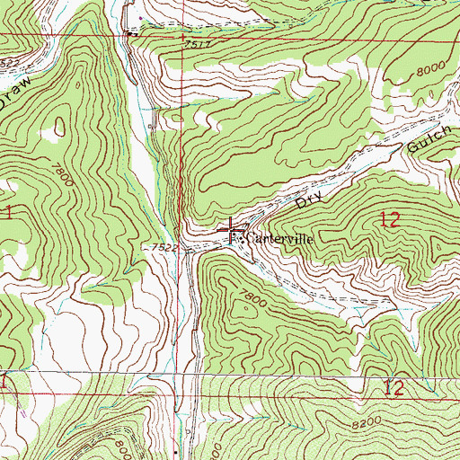 Topographic Map of Carterville, CO