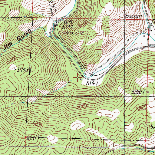 Topographic Map of Red Rock (historical), MT