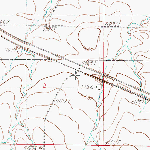 Topographic Map of Penwell (historical), MT