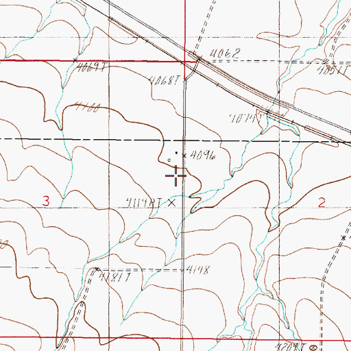 Topographic Map of Mitchell (historical), MT