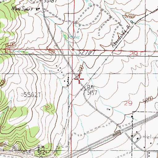 Topographic Map of Menzemer (historical), MT