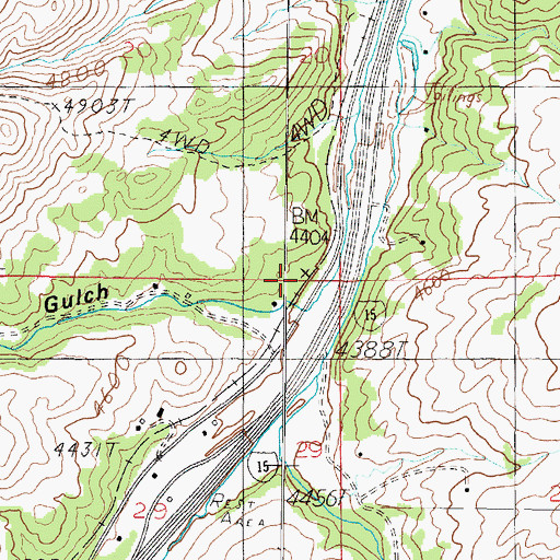 Topographic Map of Longeway (historical), MT