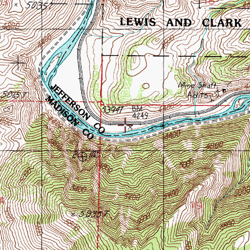 Topographic Map of Lime Spur (historical), MT
