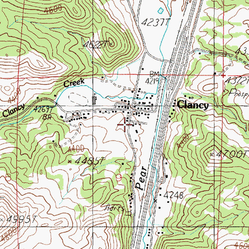 Topographic Map of Lewiston (historical), MT