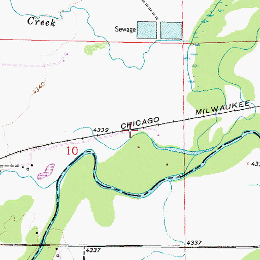 Topographic Map of Kountz (historical), MT