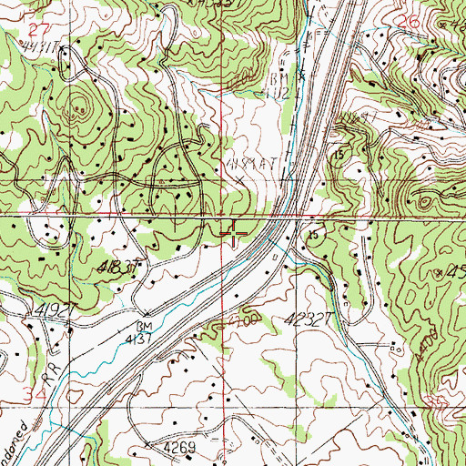 Topographic Map of Kains (historical), MT
