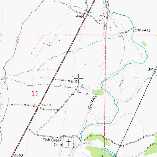 Topographic Map of Fish Creek (historical), MT