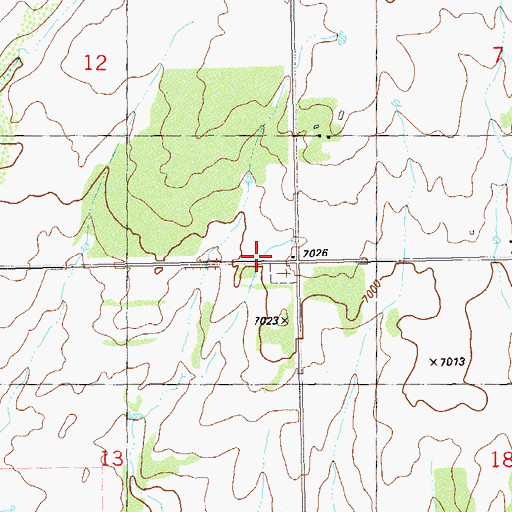 Topographic Map of Burn School, CO