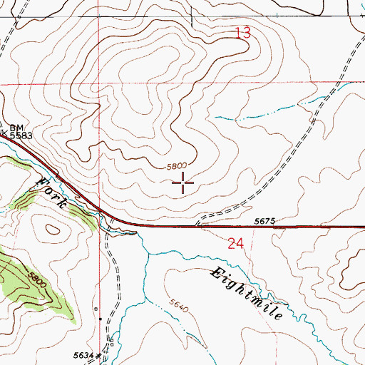 Topographic Map of Copper Post Office (historical), MT