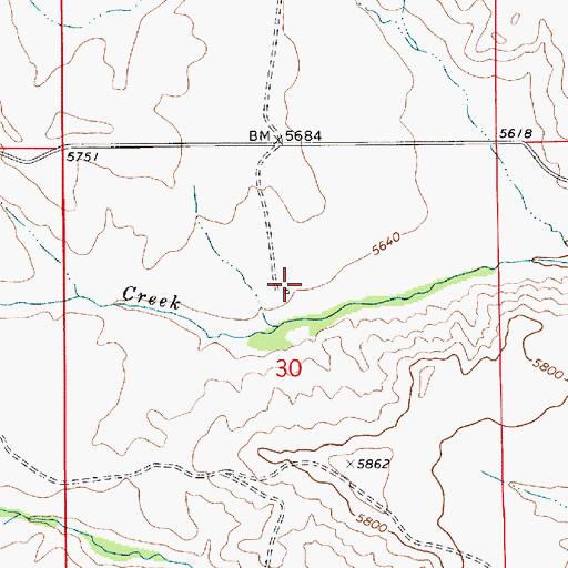 Topographic Map of Doty Post Office (historical), MT