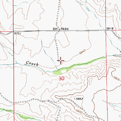 Topographic Map of Doty Post Office (historical), MT