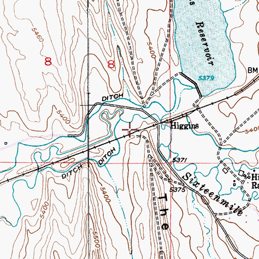 Topographic Map of Dorsey Post Office (historical), MT