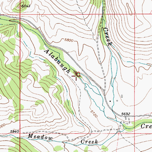 Topographic Map of Leadboro Post Office (historical), MT