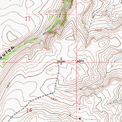 Topographic Map of Thompson Post Office (historical), MT