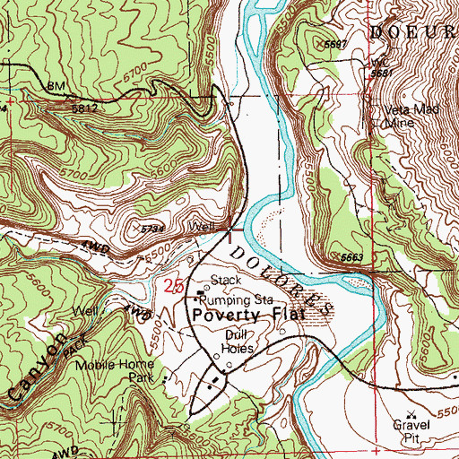 Topographic Map of Summit Canyon, CO