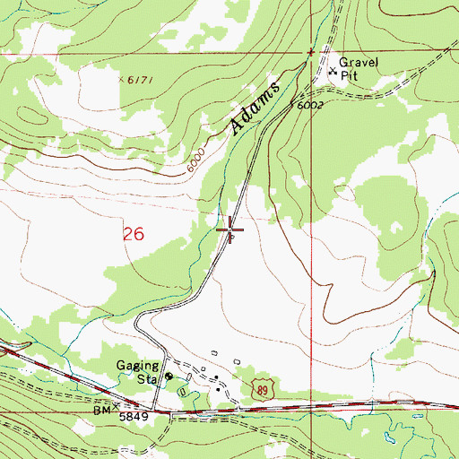 Topographic Map of Woolsey School (historical), MT