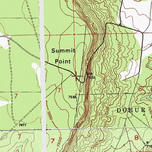 Topographic Map of East Summit, CO