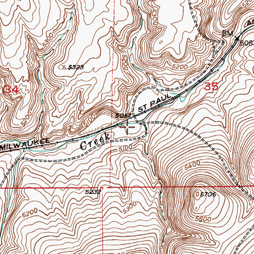 Topographic Map of Fanalulu (historical), MT