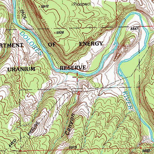 Topographic Map of Blue Canyon, CO