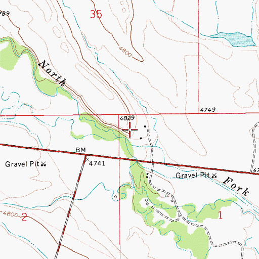 Topographic Map of Clendennin School (historical), MT